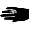 18K White Gold 2.12 ct Diamond Womens Art Deco Ring