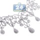 18K White Gold 12.05 ct Diamond Womens Art Deco Drop Necklace