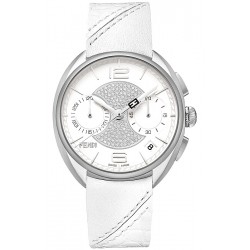 F212014041D3 Fendi Momento St. Valentines Diamond White Watch