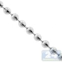 Sterling Silver Army Diamond Cut Bead Mens Chain 3 mm