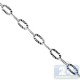 Sterling Silver Fancy Diamond Cut Link Womens Chain 3 mm