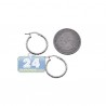 Sterling Silver Diamond Cut Womens Round Hoop Earrings 2 mm