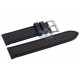Hadley Roma Carbon Black Stitch Leather Watch Band MS847