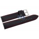Hadley Roma Carbon Red Stitch Leather Watch Band MS847