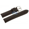 Hadley Roma Brown Calfskin Leather Watch Band 20 mm MS2036