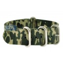 Hadley Roma Military Camo Nylon One Piece Watch Strap MS4200