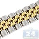 Hadley Roma Two Tone Solid Link Steel Watch Band MB4217-T