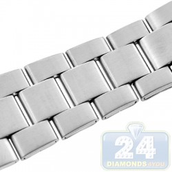 Hadley Roma Satin Link Steel Watch Band MB5916-W
