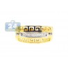 14K Yellow Gold 0.10 ct Diamond Womens Antique Greek Key Pattern Ring