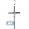 Sterling Silver Jesus Christ Large Crucifix Cross Mens Pendant