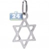 925 Sterling Silver Small Star Of David Jewish Pendant 1"