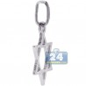 925 Sterling Silver Small Star Of David Jewish Pendant 1"