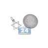 925 Sterling Silver Small Star Of David Jewish Pendant 1"