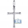 Italian Sterling Silver Braided Cross Mens Religious Pendant