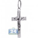 Italian Sterling Silver Crucifix Cross Religious Pendant