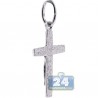 Mens Women Jesus Christ Cross Small Pendant Sterling Silver