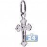 Kids Jesus Christ Crucifix Small Cross Pendant Sterling Silver