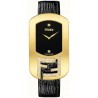 F300431011C1 Fendi Chameleon Diamond Yellow Gold Case Black Leather Watch 29mm