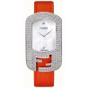 F300034575P1 Fendi Chameleon Diamond Steel Case Fuchsia Strap Watch 29mm