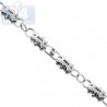 Mens Diamond Link Chain Necklace 14K White Gold 4.84ct 6.5mm 30"