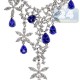 18K White Gold 19.44 ct Diamond Tanzanite Womens Necklace