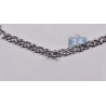 Womens Diamond Tanzanite Necklace 18K White Gold 19.44ct 16"