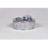18K White Gold 2.50 ct Diamonds Half Way Womens Wedding Band Ring