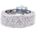 18K Gold 2.50 ct Diamonds Half Way Womens Wedding Ring