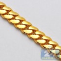 Pure 24K Yellow Gold Miami Cuban Solid Link Mens Chain 6 mm