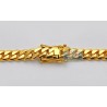 Solid 24K Yellow Gold Miami Cuban Link Mens Chain 8 mm