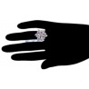 18K White Gold 2.15 ct Diamond Womens Flower Ring
