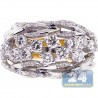 18K Yellow White Gold 1.70 ct Diamond Womens Branch Ring
