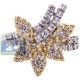 18K Two Tone Gold 0.79 ct Diamond Womens Floral Ring