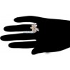 18K Two Tone Gold 0.79 ct Diamond Womens Floral Ring