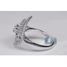 18K White Gold 1.28 ct Diamond Womens Multi-Row Ring