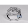 18K White Gold 1.28 ct Diamond Womens Multi-Row Ring