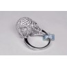 18K White Gold 4.20 ct Diamond Womens Ball Ring