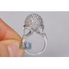 18K White Gold 4.20 ct Diamond Womens Ball Ring