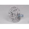 18K White Gold 1.34 ct Diamond Womens Filigree Loop Ring 