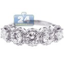 18K White Gold 2.72 ct Five Round Diamond Womens Ring