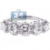 18K White Gold 2.72 ct Five Round Diamond Womens Ring