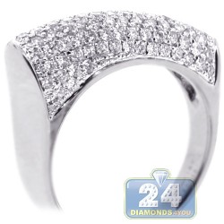 18K White Gold 1.26 ct Diamond Womens Edge Ring