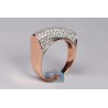 18K Rose Gold 1.27 ct Diamond Womens Edge Ring