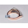 18K Rose Gold 1.27 ct Diamond Womens Edge Ring