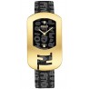 F302431011D1 Fendi Chameleon Black Graffiti Yellow Gold Watch 29mm