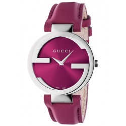 Gucci Interlocking 37 mm Pink Womens Steel Watch YA133321