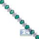 18K White Gold 41.05 ct Emerald Diamond Womens Necklace