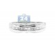 14K White Gold 0.16 ct Baguette Cut Diamond Womens Band Ring