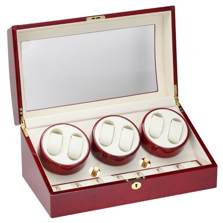 Diplomat Estate Cherry Wood Six Watch Winder 31-416