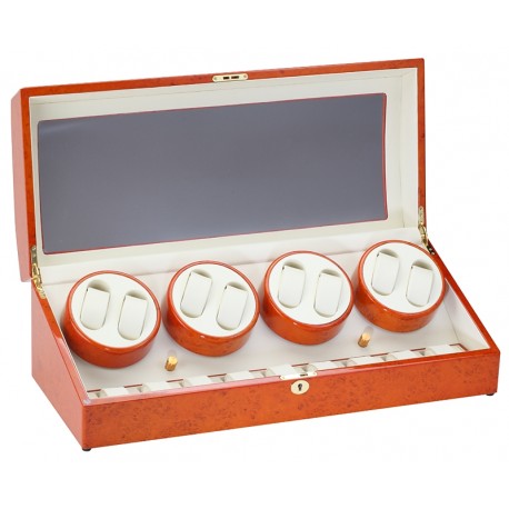 Diplomat Estate Burl Wood Eight Watch Winder 31-419